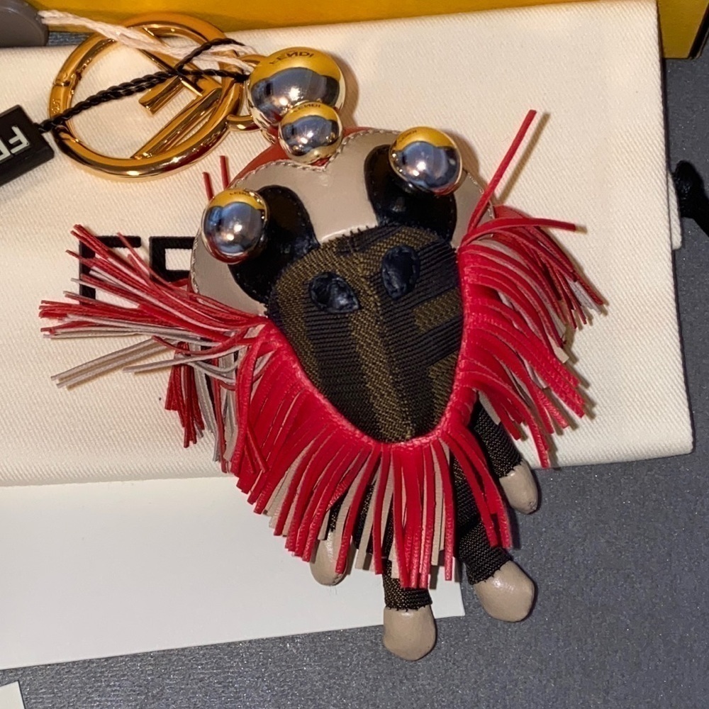 Fendi Roma limited edition NWT keychain bag charm Space Monkey Nappa Shiny - Picture 8 of 11